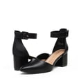thumbnail image 5 of BURUDANI Women's Strappy Chunky Heel Dress Pump Shoes Wide Width, 5 of 7