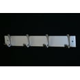 thumbnail image 3 of 14 in Wall-Mounted Hook Rail with 4 Double Coat Hooks, Zinc Alloy, Sand Chrome, 3 of 21