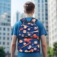 thumbnail image 3 of Pzuqiu Blue Baseball Custom School Backpack 17 Inch with Name Personalized Lightweight Bag for Kids Durable Waterproof Customized Bookbag with Front Pocket for Boys Girls, 3 of 7