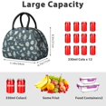 thumbnail image 5 of Robot and Ufos Blue Pattern Insulated Lunch Bag,Leakproof Large Capacity Lunch Box for Work,Picnic or Travel,11.4 X 6.7 X 8.3 Inches, 5 of 6