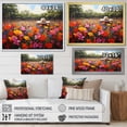 thumbnail image 4 of Designart "Flower Blooms Adorning Cowboy Hat" People Framed Wall Art - Mid-Century Red Cowboys Entryway Framed Wall Art Print, 4 of 6