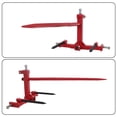 thumbnail image 3 of Genrics 3 Point Trailer Hitch with 2 Inch Receiver,49” Hay Spear and 2 Stabilizer Spears,3000 lbs Capacity,with Trailer Ball Gooseneck Drawbar Replacement for Category 1 Tractors, 3 of 6