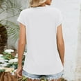 thumbnail image 4 of T Shirts Short Sleeve V Neck Tees Womens Fashion Tops Trendy Lightweight Soft 2025 Casual Summer Spring Outfits White XXL, 4 of 7