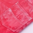 thumbnail image 5 of Peacolate 5-10T Little&Big Girls Adjustable Straps Short Overalls Jeans Outfits,Red,9-10Years, 5 of 5