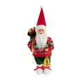 thumbnail image 3 of Colección de adornos de escritorio de figuras de Papá Noel de Navidad Figura de Papá Noel de pie Papá Noel Sostenga la campana dorada, 3 of 9