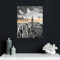 thumbnail image 4 of ONETECH Large New York City Canvas Wall Art Modern Black and White NYC at Gold Sunset Picture Prints Cityscape Skyline Poster Framed for Home Office Living Room Decor 16x20 inch, 4 of 4