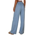 thumbnail image 4 of Neewe Wide Leg Pants Woman Flowy Palazzo Pants for Women High Waisted Summer Casual Beach Trousers Cruise Outfits, 4 of 8