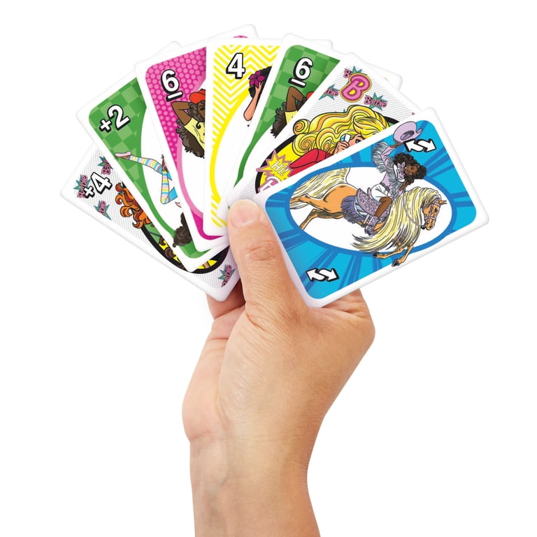 UNO, Card Game, Barbie themed, for Kids & Family Night - Walmart.com
