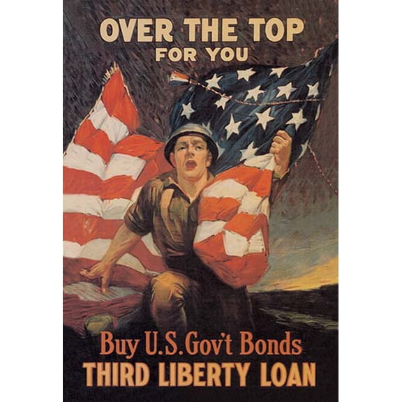 Over the Top for You - Third Liberty Loan Museum quality giclee print canvas wrap(20" x 30")