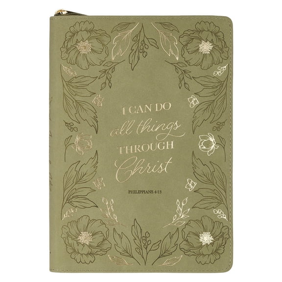 Journal Classic Zip Green I Can Do All Things Phil. 4:13, (Hardcover)