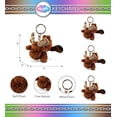 thumbnail image 3 of Llavero Peluche Puzzled Alce Suave Marrón 4 pulgadas, 3 of 3