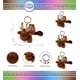 thumbnail image 3 of Llavero Peluche Puzzled Alce Suave Marrón 4 pulgadas, 3 of 3