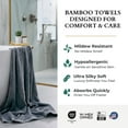 thumbnail image 7 of BedVoyage Luxury Hand Towels – Set of 2 – Viscose from Bamboo and Cotton, Super Absorbent, Quick-Drying, Odor-Resistant – Charcoal Gray (16x27, 600 GSM), 7 of 7
