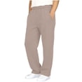 thumbnail image 6 of Boys Girls Wide Leg Fleece Sweatpant Fall Winter Elastic Drawstring Baggy Casual Basic Jogger Athletic Trendy Kids Pant with Pockets Years 5-13 Khaki, 6 of 8