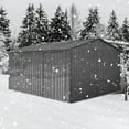 thumbnail image 7 of 12 x 10 Ft Metal Garden Sheds with Lockable Doors, Outdoor Storage Sheds with Window, Metal Tool Sheds for Backyard/Garden/Patio/Lawn, Grey, 7 of 7