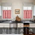 thumbnail image 2 of Rustic Plaid Kitchen Curtains 2 Pack 27.5x24 Inch Tier Panels Semi-Sheer Rod Pocket Short Curtains for Farmhouse Decor, 2 of 4