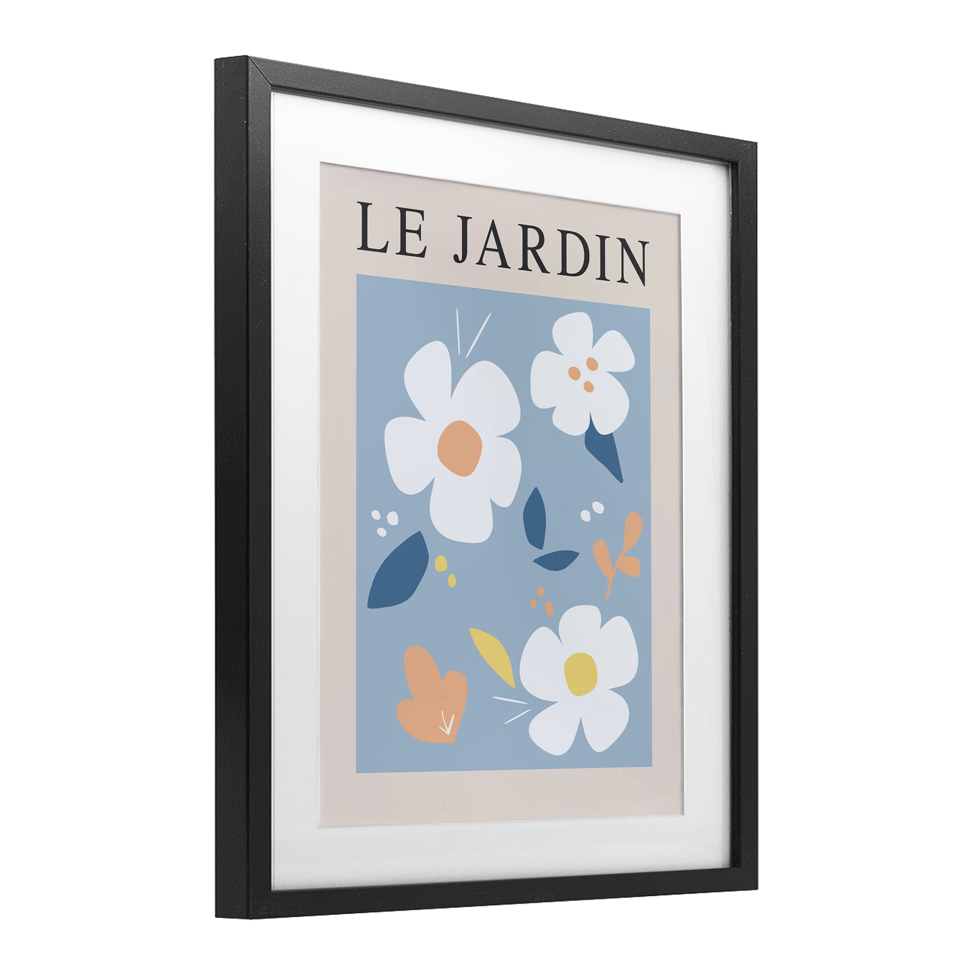 Stupell Industries Bouncing Floral Le Jardin Black Framed Print Under Glass, design by Anna Quach