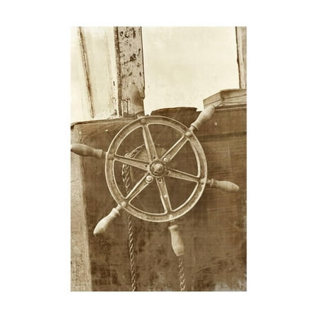 - Sepia Ship's Wheel II Print Wall Art By Vision Studio