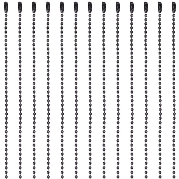 1 Box 30Pcs 24 Inch Ball Chain Necklace Bulk Ball Bead Necklace Chains Long Adjustable Iron with Connector Clasp for Jewelry Making Blank Tag Pendant Ornaments Supplies DIY Crafts DIY
