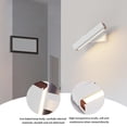 thumbnail image 4 of Wall Sconce 7.87 Inch Aluminum Wood 8W Black White Modern Plain Strip for Bedside Hallway Study Room Direct Lighting Focused Functional Reading Light Easy Mount Durable Quality, 4 of 8
