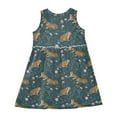 thumbnail image 3 of Girls Dress Resting Tiger Sleeveless Dress for Girls Hem A-Line Casual Sundress, 3 of 7