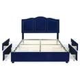 thumbnail image 3 of Furniture of America Alameda Fabric Upholstered Bed with Drawers, 3 of 5