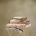 thumbnail image 7 of Rochelle Porter Design Tiger Tiger Bath Towel 32in x 54in Cocoa/Black 600 GSM Cotton Yarn Dyed, 7 of 7
