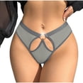 thumbnail image 2 of HOMBOM Lace Cheeky Women Panties Sexy Breathable Gray Breathable Underwear for Women XL, 2 of 5