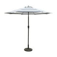 thumbnail image 2 of Living Accents 6.50" Navy & White Stripe Hexagon Market Patio Umbrella, 2 of 2