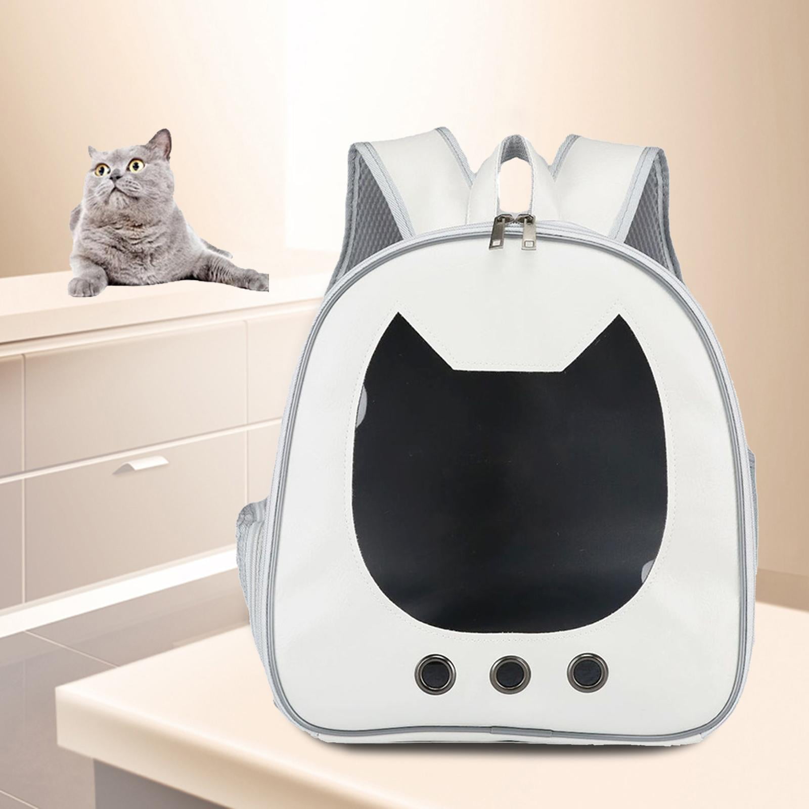 Fzaqwen Cat Carrier Backpack Ventilated Large Airline Approved Walking Hiking White