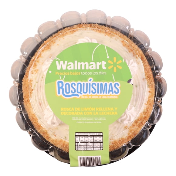 Rosca de limón rellena y decorada con lechera por pieza