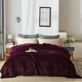 thumbnail image 2 of HAOK Plush Fleece Flannel Bed Blanket,Solid Print Cozy Soft Blanket King, 2 of 6