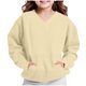 thumbnail image 4 of Blusas y camisas de manga larga con cuello redondo para niños y niñas, sudaderas casuales de manga larga, lindas sudaderas de gran tamaño con bolsillo de polar, chaquetas para niñas, 4 of 8