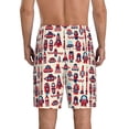 thumbnail image 3 of Kdxio Rocket Pattern Print Mens Sleep Shorts Bottoms Soft Comfy Pajama Wear Pants with Drawstring Pockets, 3 of 7