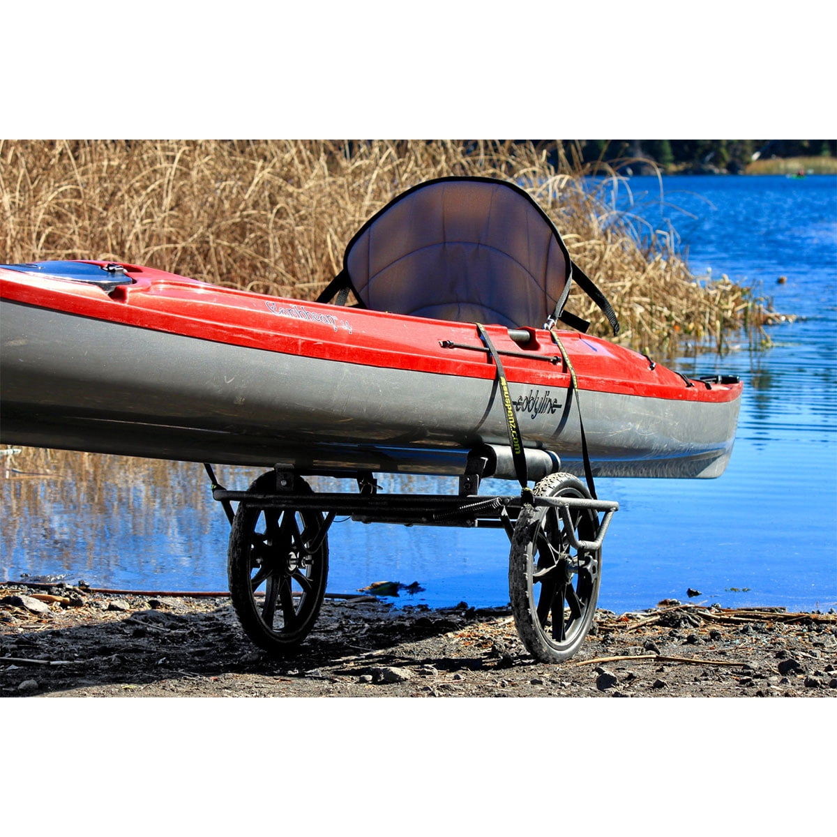 Suspenz Kayak Canoe Transport Cart, All-Terrain Super Duty Trolley, Airless Wheels, 300lb Capacity