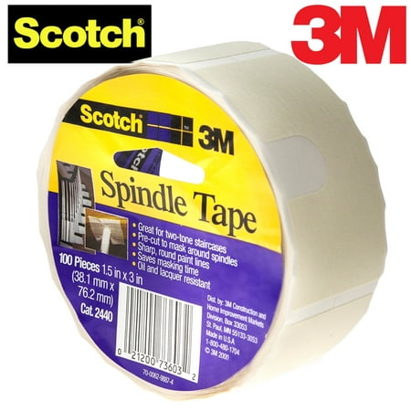 3M Scotch Pro Painter's Spindle Tape Pre-Cut Pieces Paint Steps Stairs ...