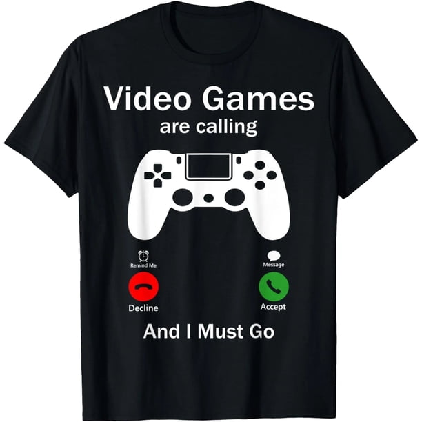 Camiseta de Gamer Divertida "Los Videojuegos Llaman y debo ir" para Mujer