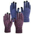 thumbnail image 3 of Women's Knitted Gloves,Winter Plush Gloves,Soft,Warm,Windproof,Touch Screen Gloves,Elastic Cuffs,Snow Gloves,Students Gloves 2 Pairs, 3 of 5