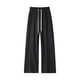 thumbnail image 5 of Ceisia Men's Trendy Solid Color Gift Elastic Drawstring Waist Straight Casual Trousers with Pockets, 5 of 6