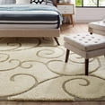 thumbnail image 7 of Modway Jubilant 5' x 8' Scrolling Vine Shag Area Rug in Cream, 7 of 7