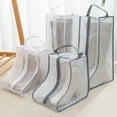 thumbnail image 4 of Limorve 1Pc Boot Organizer Dust-proof Waterproof Space-saving Visible Handle Design Shoe Storage Pouch Household Supply Orange A, 4 of 10