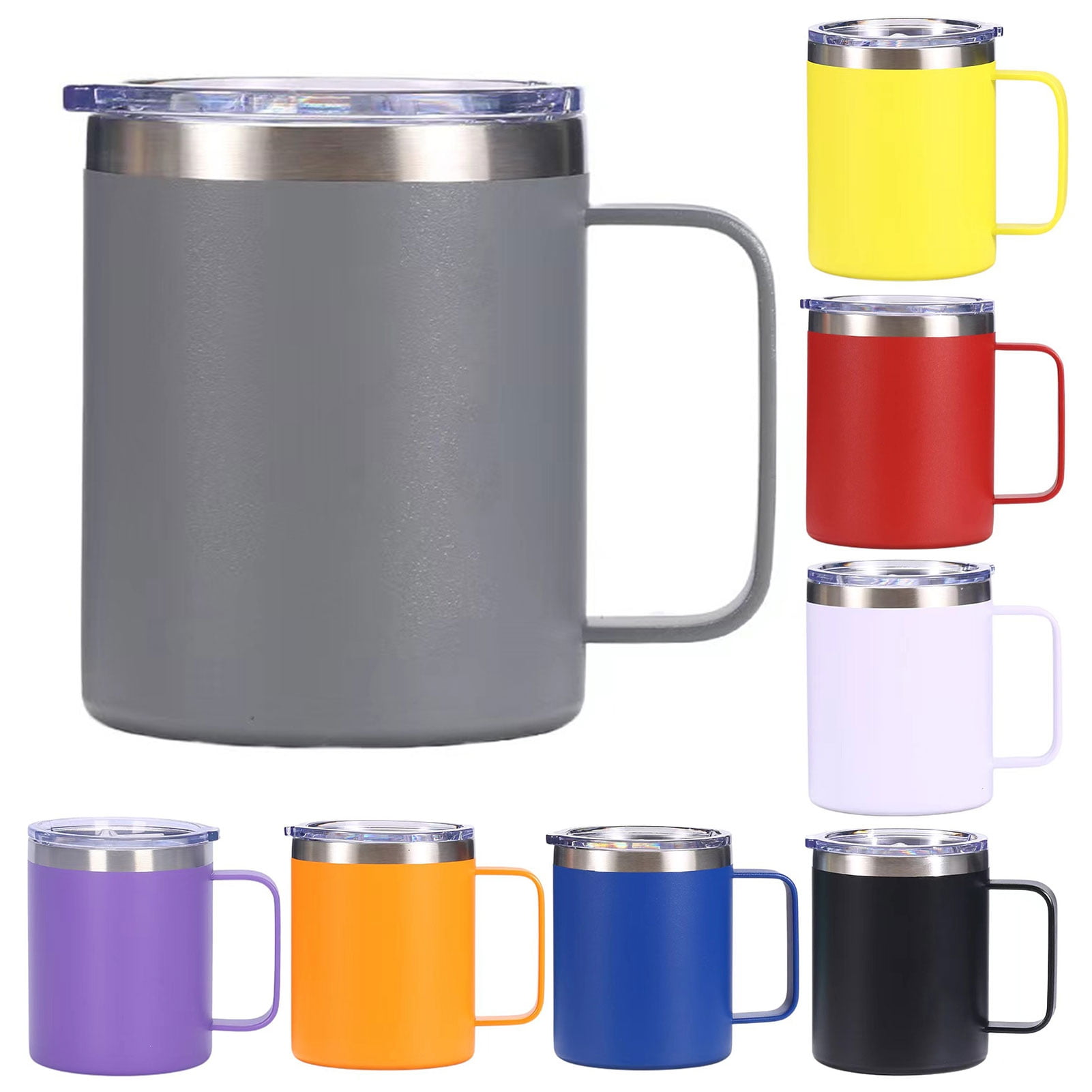 Transparent Glass Cup Thermos Cup, Double Glass Insulated Cup Vacuum Flask,  Office Business Tea Cup with Handle 360ML