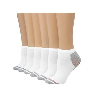 Hanes Women's No-Show Socks 6-Pairs Comfort Fit Pack X-Temp Zone Cushioning