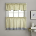 thumbnail image 2 of CHF Morocco Indoor Polyester Light Filtering Rod Pocket Curtain Tier Pair , Gold , 58"x36" , Set of 2, Adult, 2 of 2