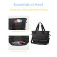 thumbnail image 3 of BAGSMART Travel Tote Bag for Women Weekender Overnight Bag, 39L Large Travel Duffle Bag Carry On Gym Bag with Luggage Sleeve and Shoe Compartment, Ladies Shoulder Handbags Top Handle Purses, Black, 3 of 7