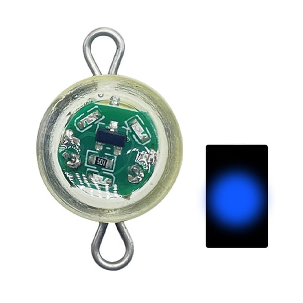 Pesca LED que atrae la lámpara de peces Mini lámpara de calamar de plástico para artes de pesca azul JShteea Para Estrenar