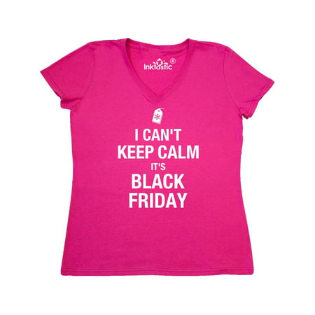 Keep Calm Black Friday Women's V-Neck T-Shirt (Best Black Friday And Cyber Monday Deals 2019)