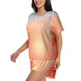 thumbnail image 2 of Picia The Sunset of Dandelion Pajamas Sets for Women Soft Short-Sleeved Pjs with Lounge Shorts Two Piece Sleepwear-4X-Large, 2 of 9
