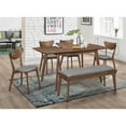 thumbnail image 2 of Pemberly Row 6-piece Wood Dining Room Set Natural Walnut and Gray, 2 of 6