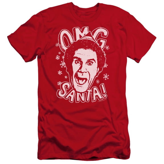 Elf - Omg Santa - Premium Slim Fit Short Sleeve Shirt - Medium